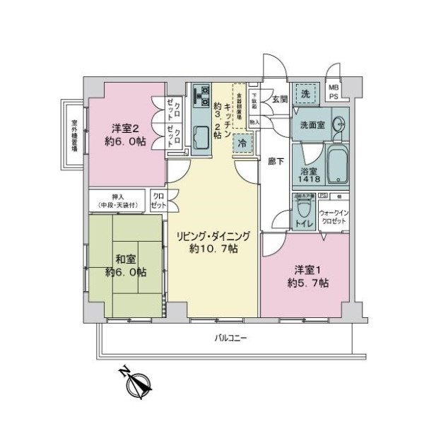 マイキャッスル狛江スクエア 間取図