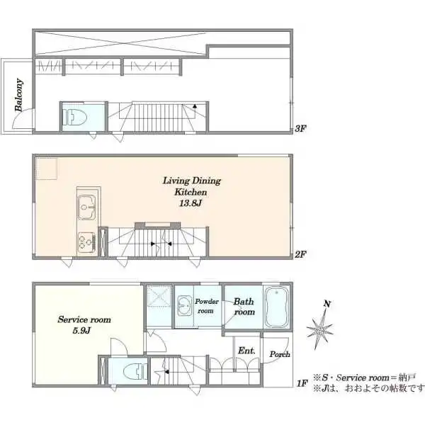大田区田園調布１丁目 間取図