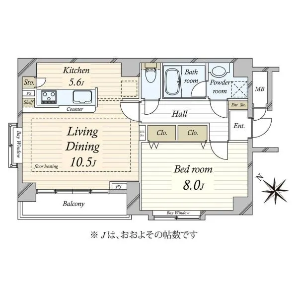 エスタシオン月島 間取図