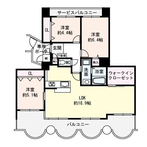 コピアス八尾 間取り図