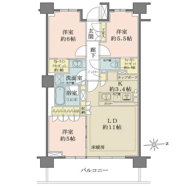 ザ・パークハウス板橋大山大楠ノ杜 間取図