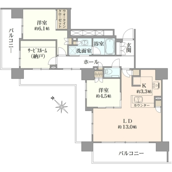 パークホームズ南大塚 間取図