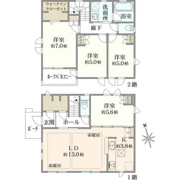 市川市東菅野２丁目 間取図