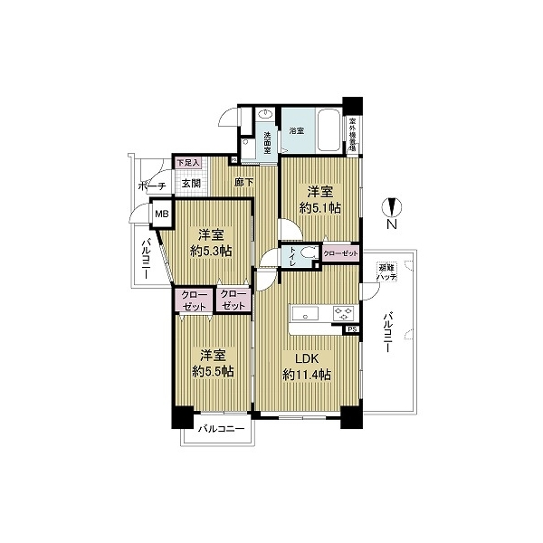 サンマンションアトレ西宮パッセ 間取図