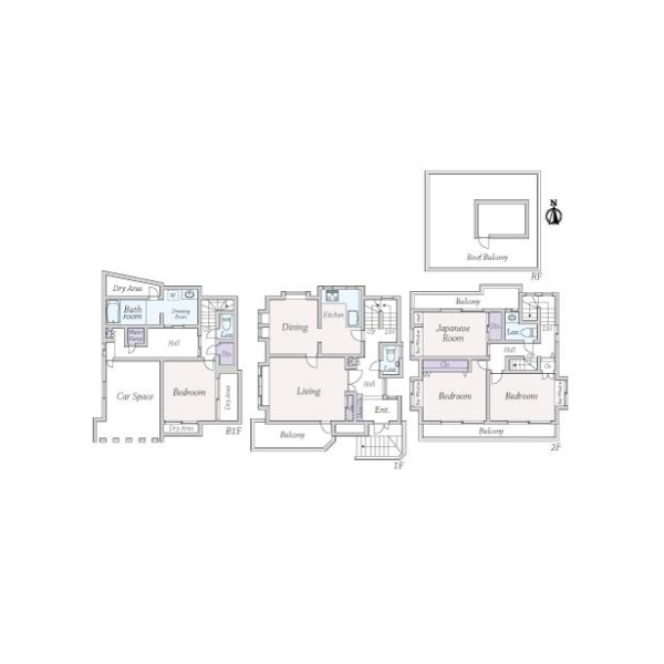 世田谷区桜丘４丁目 間取図