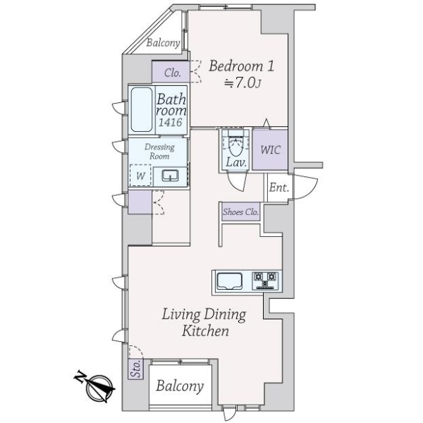 ＧＲＥＥＮ　ＰＡＲＫ東日本橋ＲＥＳＩＤＥＮＣＥ 間取図