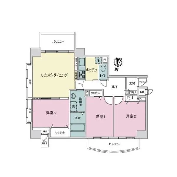 ライオンズシティ川口 間取図