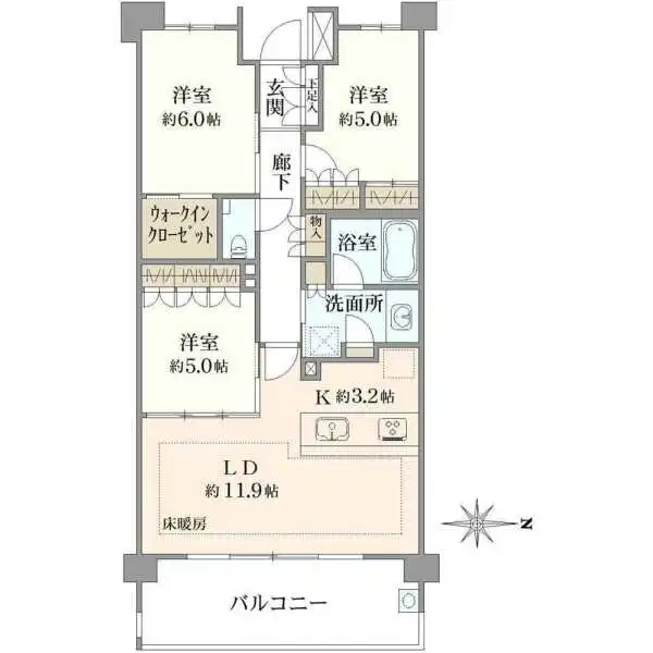 ウエリス井の頭公園 間取図