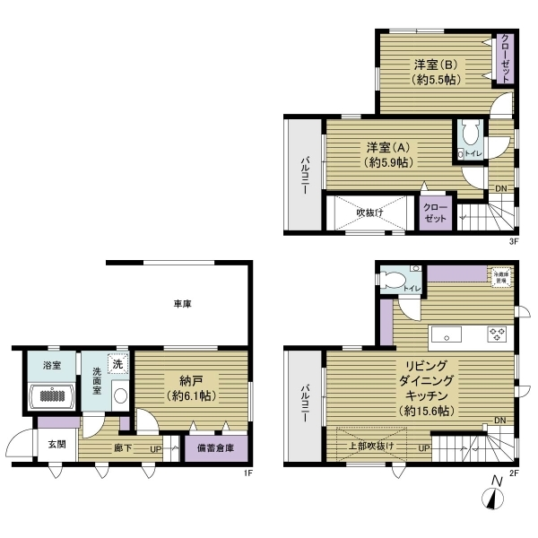 横浜市青葉区たちばな台２丁目 間取図