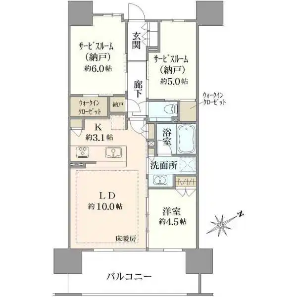 シティハウス西池袋 間取図