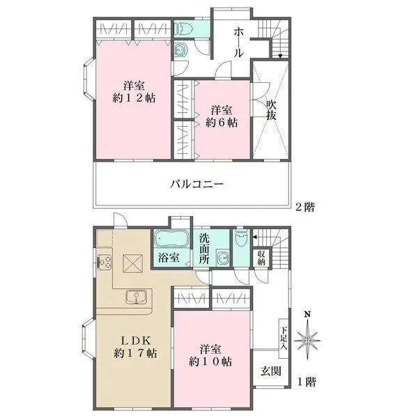 西宮市中浜町 間取図