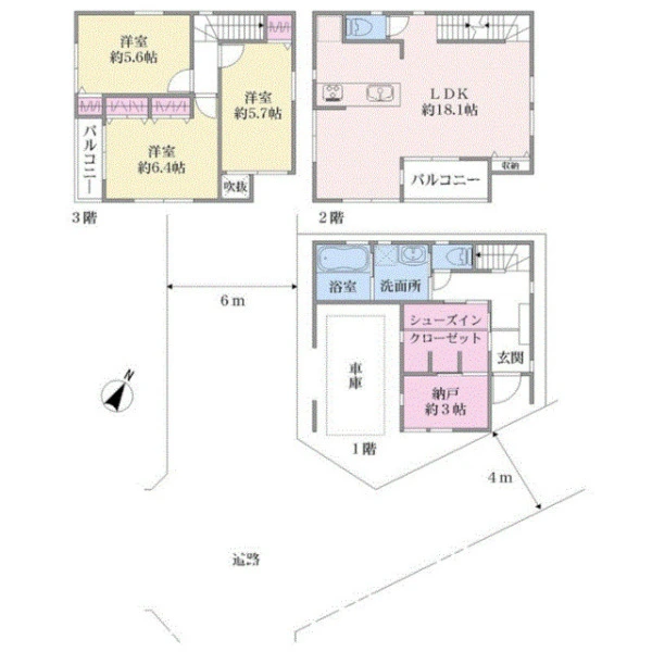 川崎市川崎区大島上町 間取図