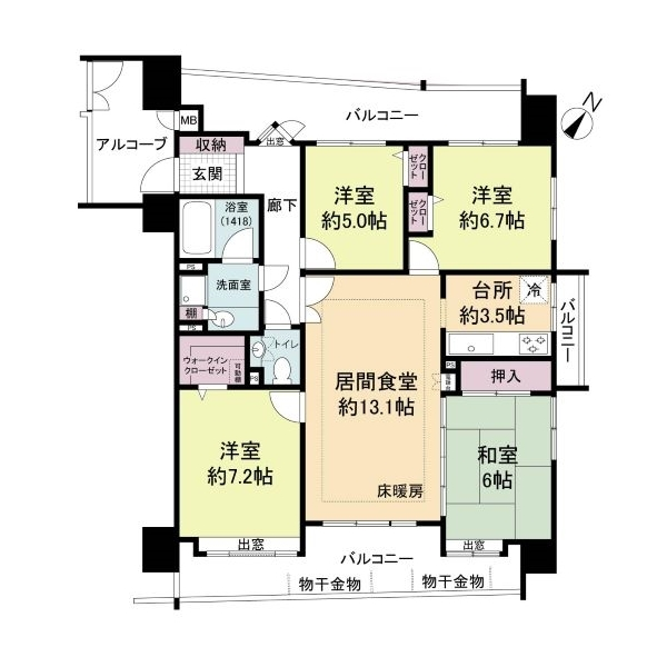 サンハウス徳川 間取図