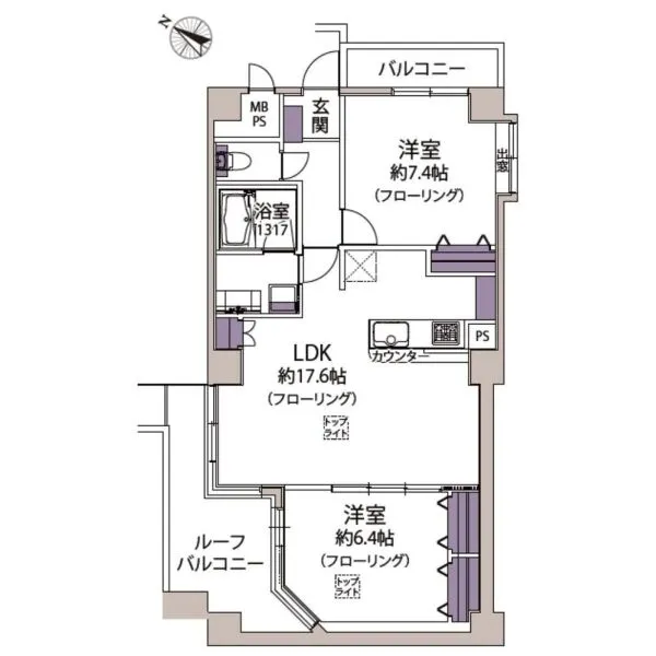 キャニオンマンション溝の口 間取図