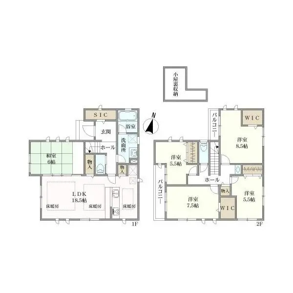 所沢市大字上安松 間取図
