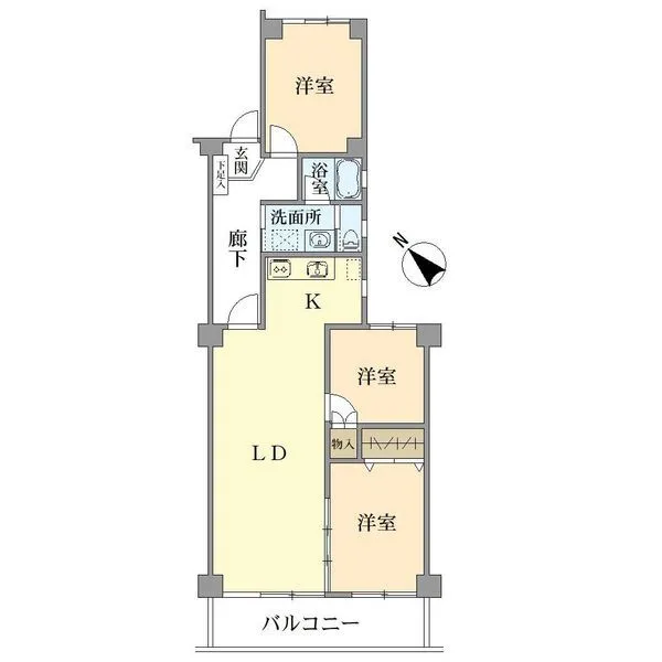 宮前平パームハウスＡ棟 間取図