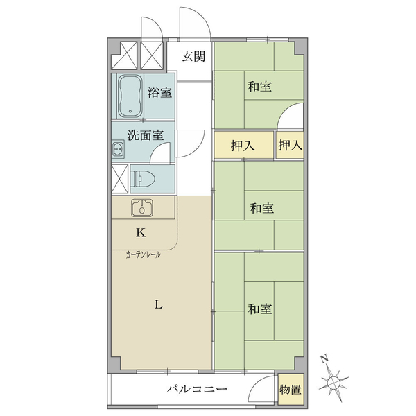 弦巻ハイツ 間取図