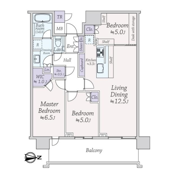 パークタワー晴海 間取図