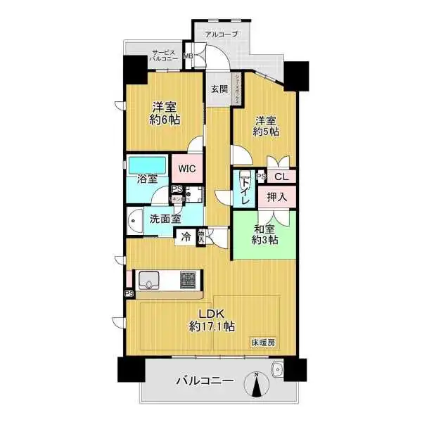 ローレルコート小阪一丁目 間取図