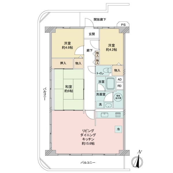 ＹＤ鶴見マンションＡ棟 間取図