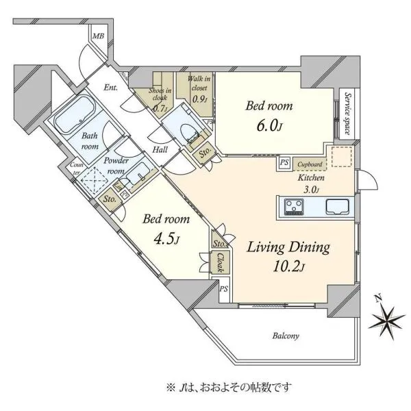 パークリュクス市谷薬王寺 間取図