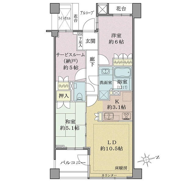 クレッセント多摩川センティア 間取図