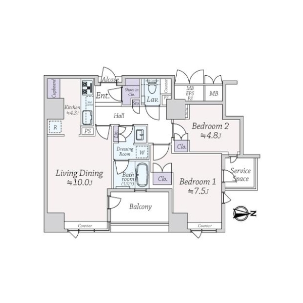 ジオ御苑内藤町 間取図
