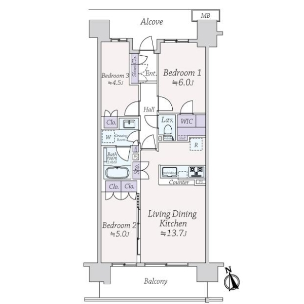 オーベル川口エアーズ 間取図