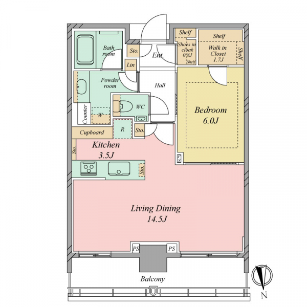 ＧＬＯＢＡＬ　ＦＲＯＮＴ　ＴＯＷＥＲ 間取図