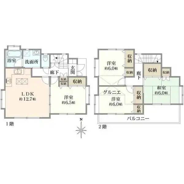 松戸市秋山 間取図