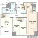 クラッシィタワー新宿御苑 間取図