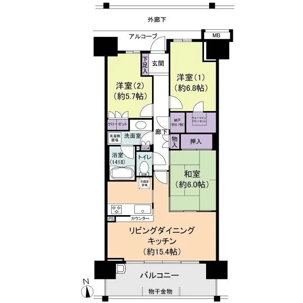 グランシンフォニアEAST 間取図
