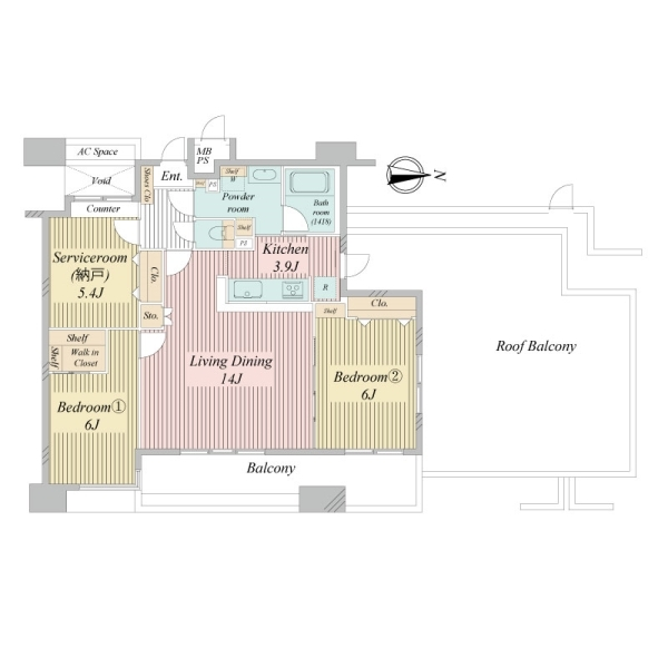 ライオンズマンション武蔵小杉第３ 間取図