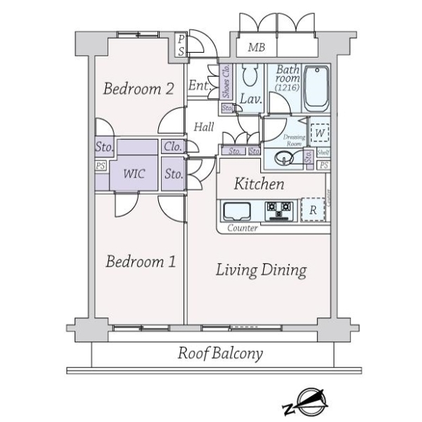 早稲田鶴巻町パーク・ホームズ 間取図