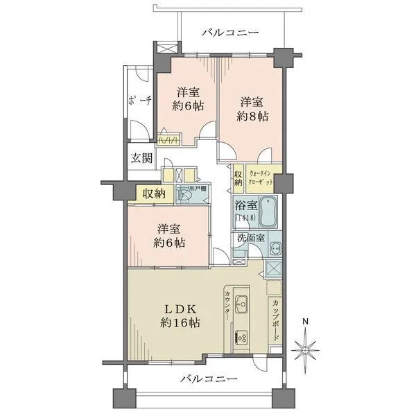 ヒルズ久が原壱番館 間取図