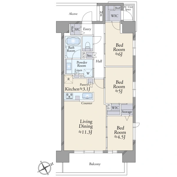 エクセレントシティ相模原ステーションアリーナ 間取図