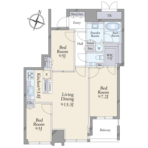 大崎ウエストシティタワーズ　W棟 間取図