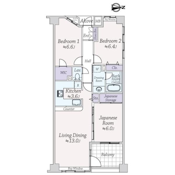 ライオンズガーデン砧公園 間取図