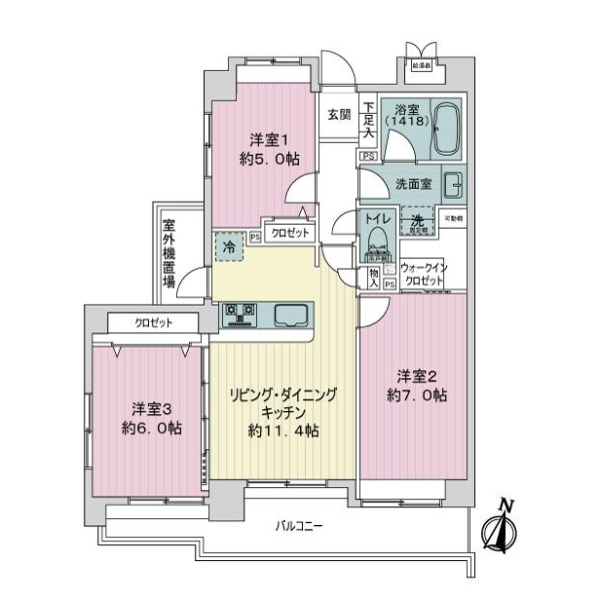 ライオンズヒルズ柿生 間取図