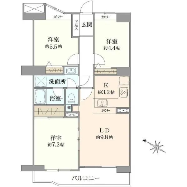 エクセル北浦和A棟 間取図