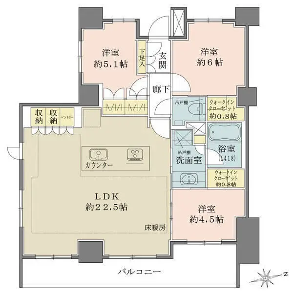 ザ・パークハウス板橋大山大楠ノ杜 間取図