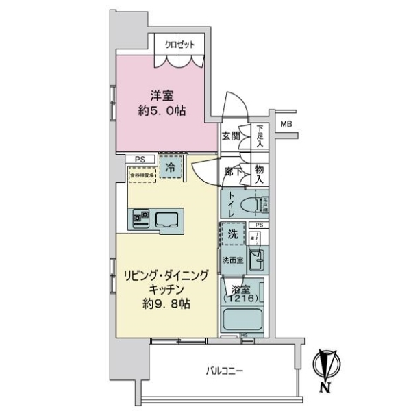 オープンレジデンシア栄伏見ＴＨＥ　ＣＯＵＲＴ 間取図