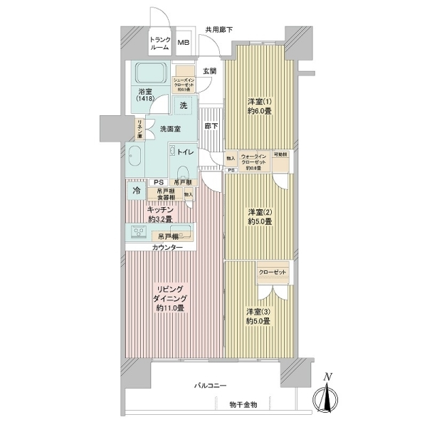ザ・パークハウス浦和常盤 間取図