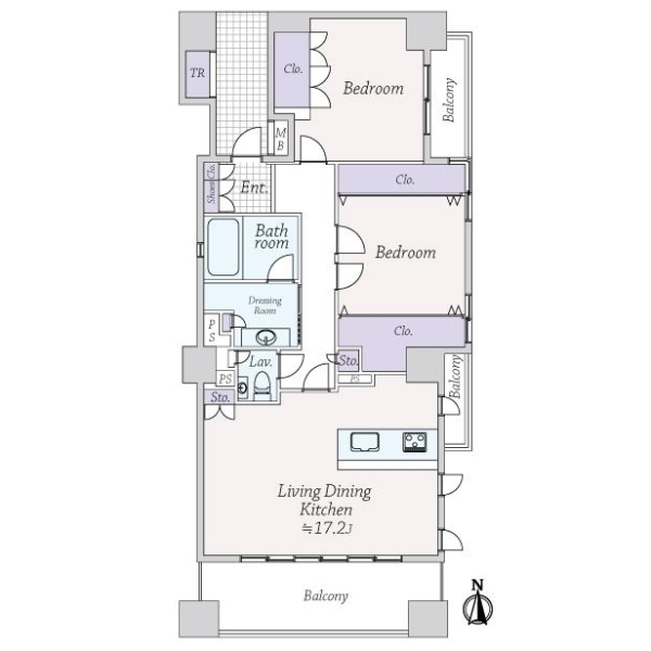 バンベール橦木町 間取図