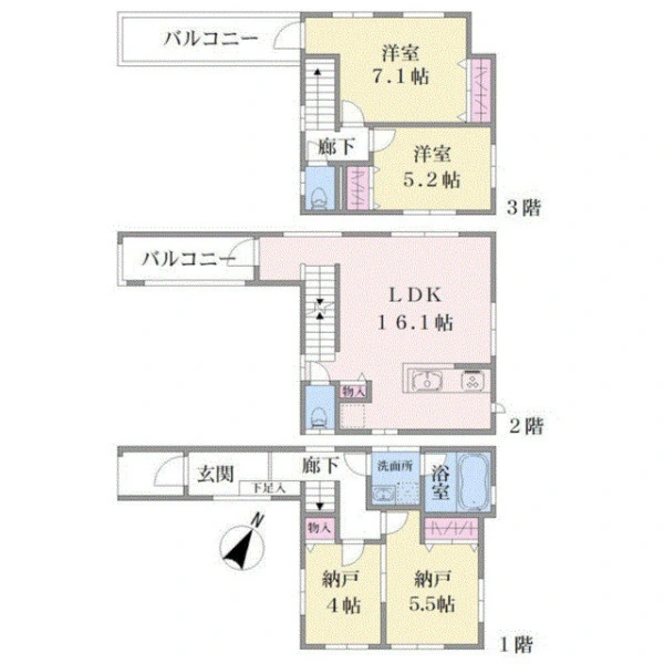 横浜市鶴見区栄町通１丁目 間取図