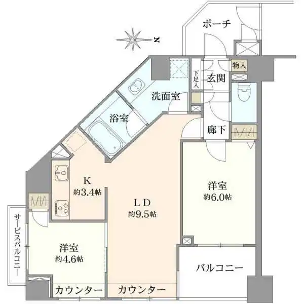 ルピナス王子駅前 間取図