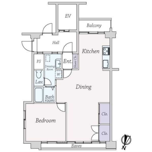 ライオンズマンション神楽坂 間取図