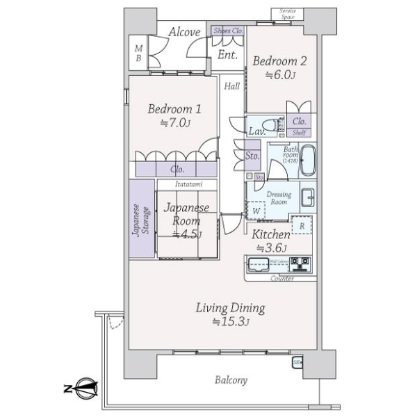 ジオ新町 間取図