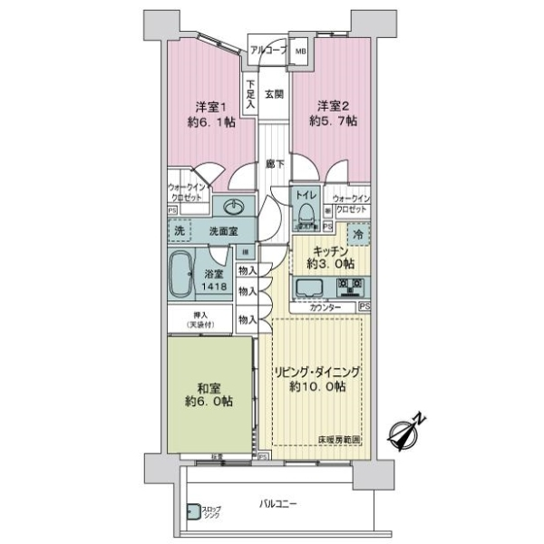 レクセルガーデン調布 間取図