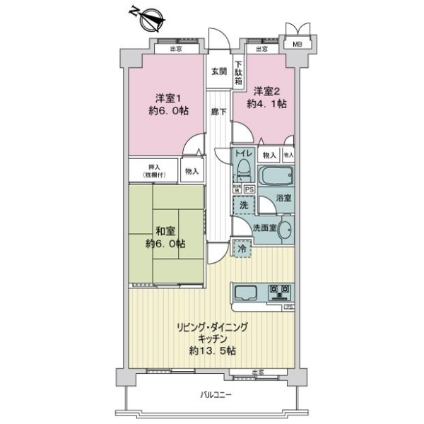 エンゼルハイム下丸子第２ 間取図